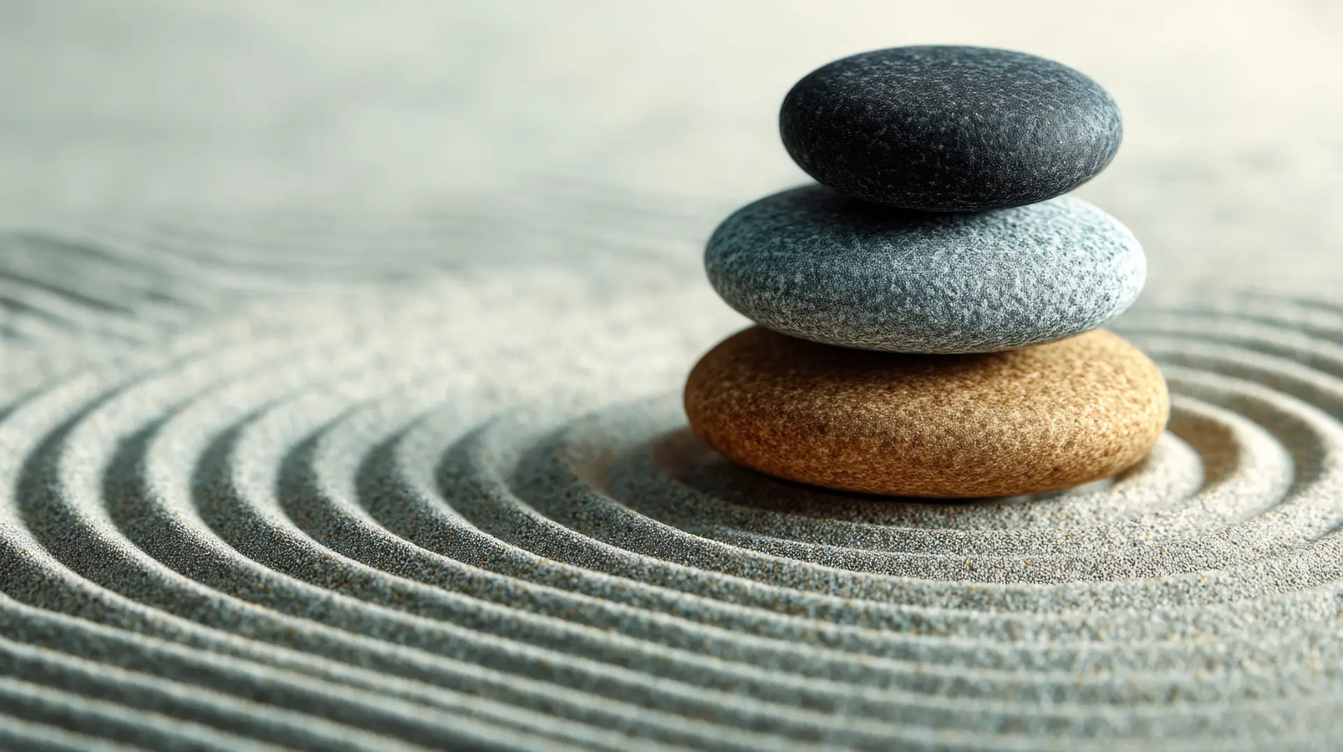 Stacked smooth river stones in a zen garden, symbolizing balance, clarity and the calm that comes from coordinated financial planning